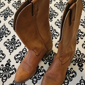 Vintage Honey Tan Durango Leather Cowboy Boots